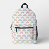 Pastel Rainbow Pattern Bedruckter Rucksack (Vorderseite)
