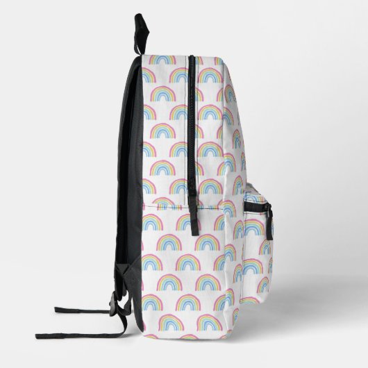Pastel Rainbow Pattern Bedruckter Rucksack (Links)