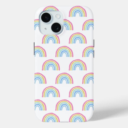 Pastel Rainbow Pattern Case-Mate iPhone Hülle (Rückseite)