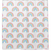 Pastel Rainbow Pattern Duschvorhang (Vorderseite)