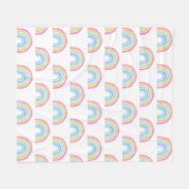 Pastel Rainbow Pattern Fleecedecke (Vorderseite (Horizontal))