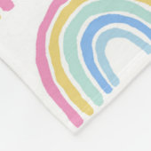 Pastel Rainbow Pattern Fleecedecke (Ecke)