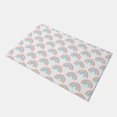 Pastel Rainbow Pattern Fußmatte (Schrägansicht)