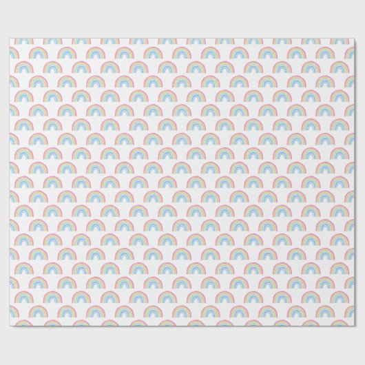 Pastel Rainbow Pattern Geschenkpapier (Flach)