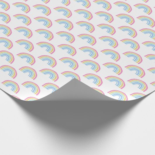 Pastel Rainbow Pattern Geschenkpapier (Ecke)