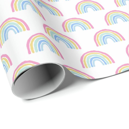 Pastel Rainbow Pattern Geschenkpapier (Rolleneckpunkt)