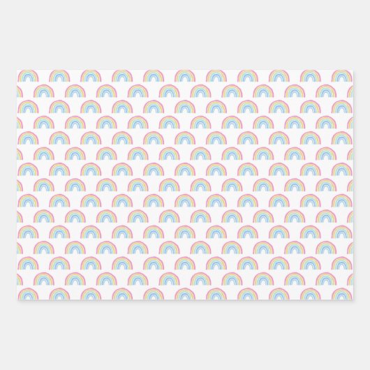 Pastel Rainbow Pattern Geschenkpapier Set (Vorderseite 2)