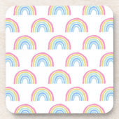 Pastel Rainbow Pattern Getränkeuntersetzer (Vorderseite)