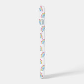 Pastel Rainbow Pattern iPhone 15 Hülle (Linke Seite)