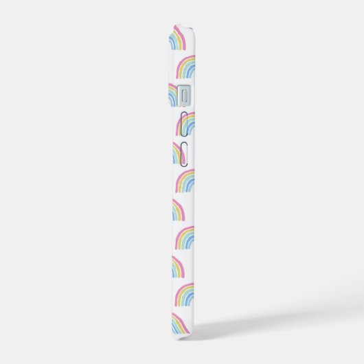 Pastel Rainbow Pattern iPhone 15 Hülle (Linke Seite)