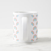 Pastel Rainbow Pattern Jumbo-Tasse (Rückseite)