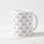 Pastel Rainbow Pattern Jumbo-Tasse (Vorderseite Rechts)