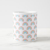 Pastel Rainbow Pattern Jumbo-Tasse (Vorderseite)