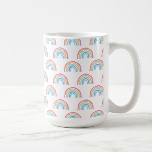 Pastel Rainbow Pattern Kaffeetasse (Rechts)