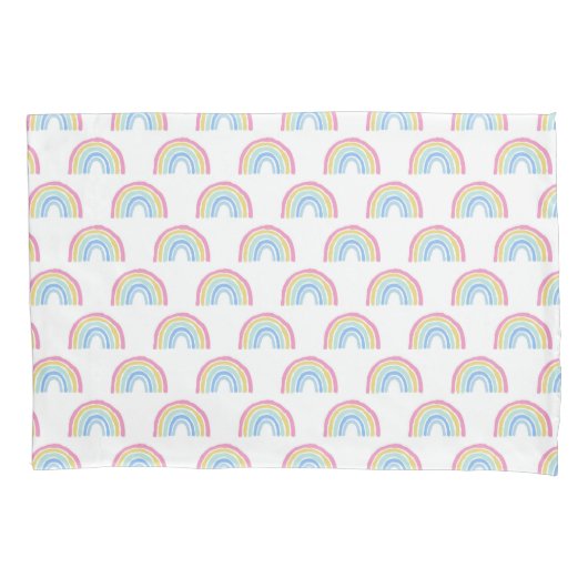 Pastel Rainbow Pattern Kissenbezug (Vorderseite-Links)