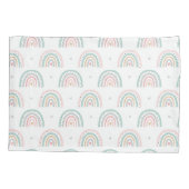 Pastel Rainbow Pattern mit Herz Kissenbezug (Rückseite)