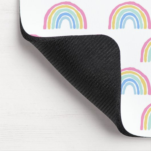 Pastel Rainbow Pattern Mousepad (Ecke)