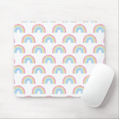Pastel Rainbow Pattern Mousepad (Mit Mouse)