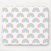 Pastel Rainbow Pattern Mousepad (Vorne)