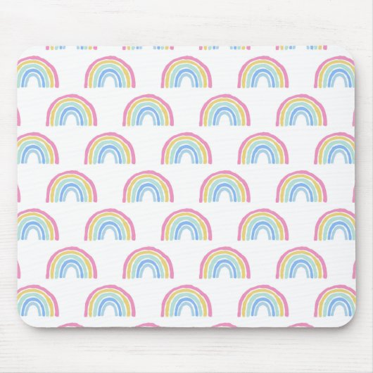 Pastel Rainbow Pattern Mousepad (Vorne)