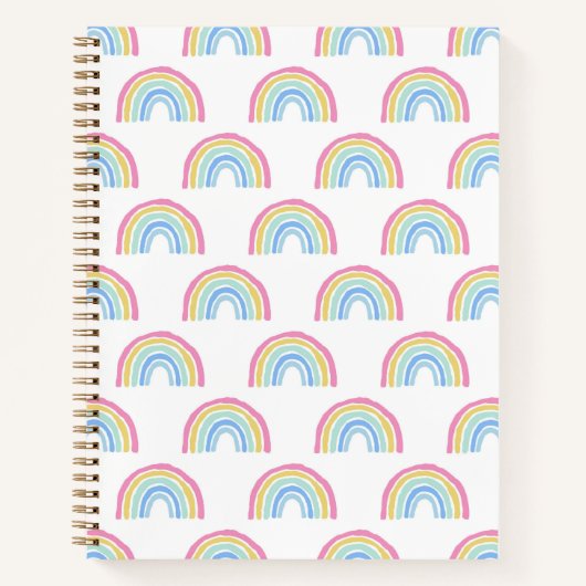 Pastel Rainbow Pattern Notizblock (Vorderseite)