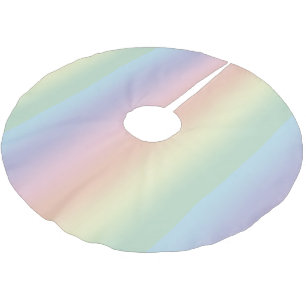 Pastel Rainbow Pattern Polyester Weihnachtsbaumdecke