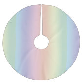 Pastel Rainbow Pattern Polyester Weihnachtsbaumdecke (Vorderseite)