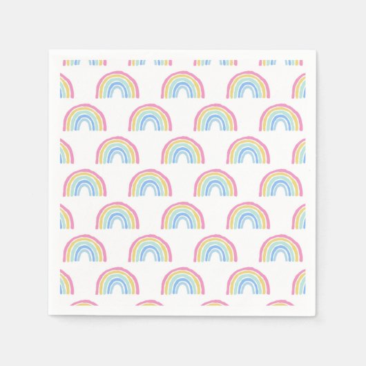 Pastel Rainbow Pattern Serviette (Vorderseite)
