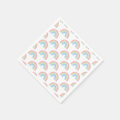 Pastel Rainbow Pattern Serviette (Ecke)