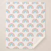 Pastel Rainbow Pattern Sherpadecke (Vorderseite)