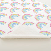 Pastel Rainbow Pattern Sherpadecke (3/4)