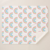 Pastel Rainbow Pattern Sherpadecke (Vorderseite (Horizontal))