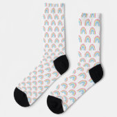 Pastel Rainbow Pattern Socken (Linkes Detail)