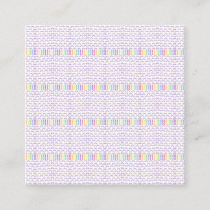 Pastel Rainbow Pattern Square Business Card Quadratische Visitenkarte