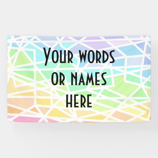 Pastel Rainbow Personalisiert Banner (Horizontal)