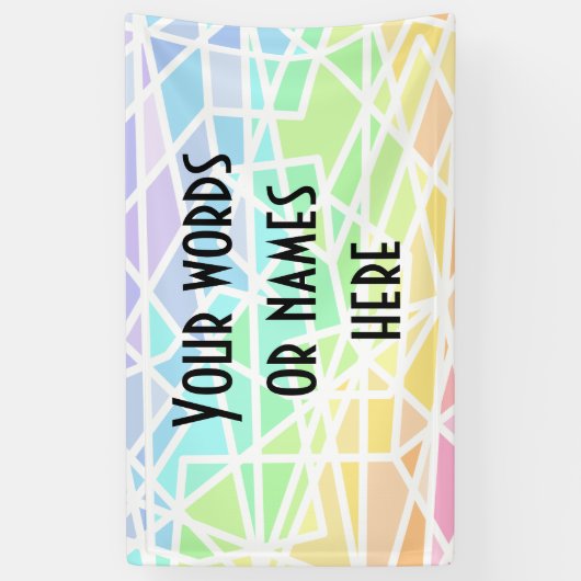 Pastel Rainbow Personalisiert Banner (Vertikal)