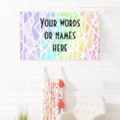 Pastel Rainbow Personalisiert Banner (Insitu)