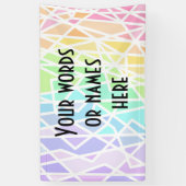Pastel Rainbow Personalisiert Banner (Vertikal)