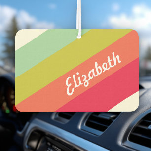 Pastel Rainbow Personalisiert Name Autolufterfrischer