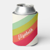 Pastel Rainbow Personalisiert Name Dosenkühler (Kanne Vorderseite)