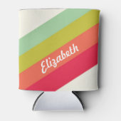 Pastel Rainbow Personalisiert Name Dosenkühler (Vorderseite)