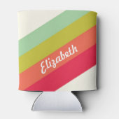 Pastel Rainbow Personalisiert Name Dosenkühler (Rückseite)