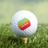 Pastel Rainbow Personalisiert Name Golfball (Insitu T-Shirt)
