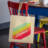Pastel Rainbow Personalisiert Name Tragetasche
