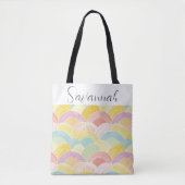 Pastel Rainbow Personalisiert Tasche (Vorderseite)