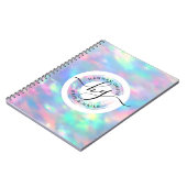Pastel Rainbow Personalisiertes Logo Eleganter Sty Notizblock (Linke Seite)