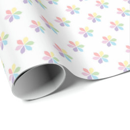Pastel Rainbow Petal Bursts for Baby and Spring Geschenkpapier