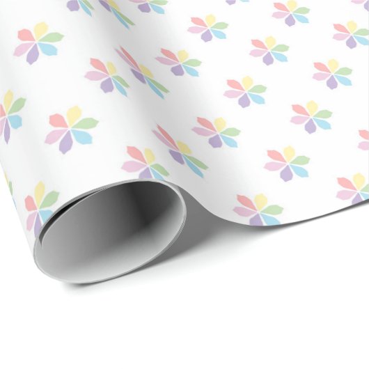 Pastel Rainbow Petal Bursts for Baby and Spring  Geschenkpapier (Rolleneckpunkt)