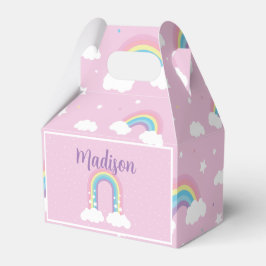 Pastel Rainbow Pink Favor Box Geschenkschachtel