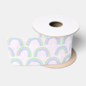 Pastel Rainbow Pink Satinband (Spule)